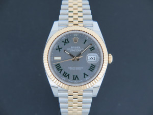 Rolex Datejust 41 Gold/Steel Slate Roman Dial 126333