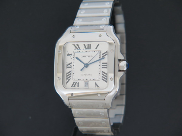 Cartier - Santos Large Date Steel Roman Dial NEW WSSA0018