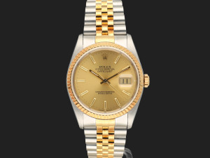 Rolex Datejust Gold/Steel Champagne Dial 16233