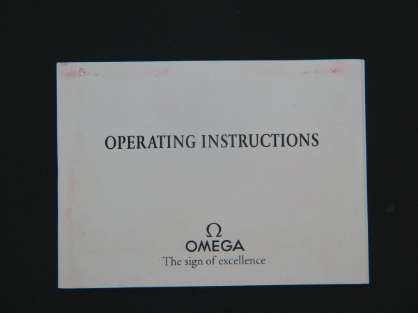 Omega - Operating Instructions Booklet for cal. 1109/1111/1120/2500