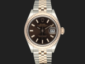 Rolex Lady-Datejust 28mm Everose/Steel Choco Dial 279171