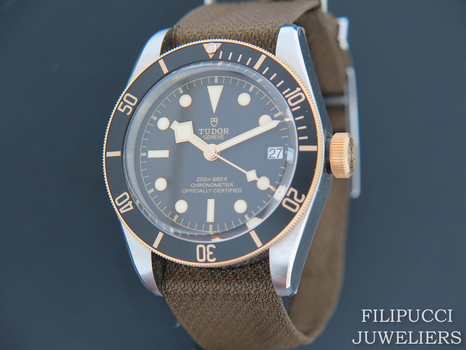 Tudor Heritage Black Bay 41 Gold Steel New n Watches Filipucci Juweliers