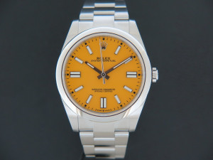 Rolex Oyster Perpetual 41 Yellow Dial 124300 NEW