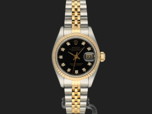 Rolex Lady-Datejust 26 Black Diamond Dial 69173