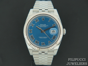 Rolex Datejust 41 Blue Roman Dial 126334 NEW 