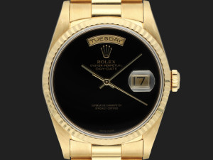 Rolex Day-Date 36 Yellow Gold Onyx Dial 18238