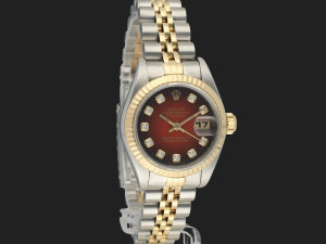 Rolex Lady-Datejust 26 Red Vignette Diamond Dial 69173