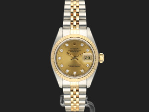 Rolex Lady-Datejust 26 Champagne Diamond Dial 69173