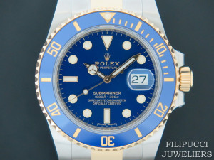 Rolex Submariner Date Gold/Steel Blue Dial NEW 116613LB    