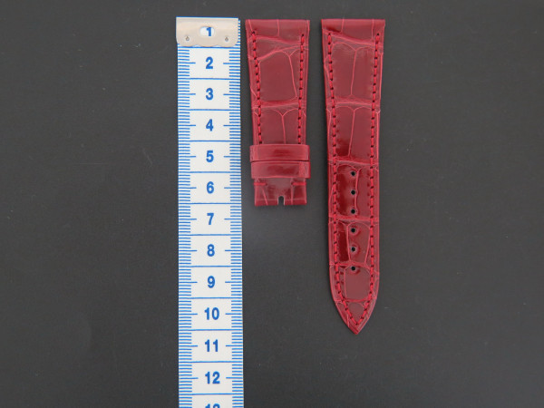 Breguet - Alligator Leather Strap Glossy Red 20mm NEW