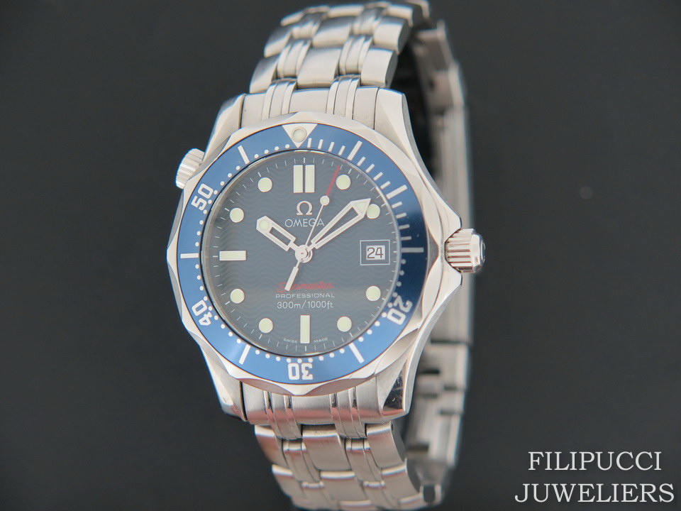 Omega Seamaster 300M Mid Size Blue Dial Quartz 22238000 Watches Filipucci Juweliers
