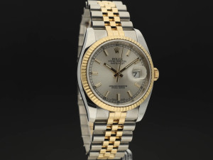 Rolex Datejust Gold/Steel Silver Dial 116233