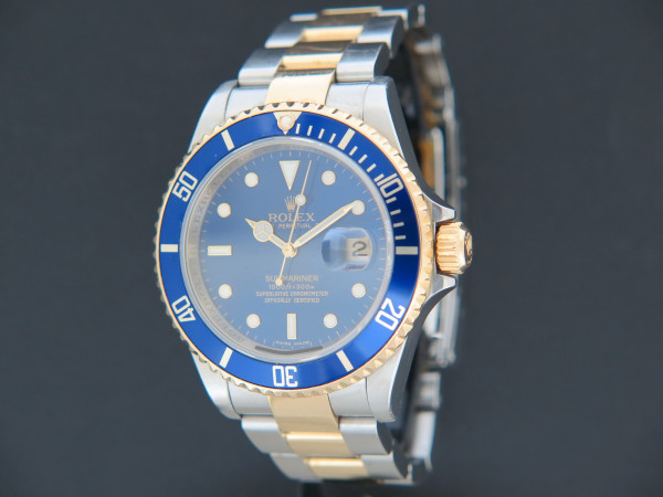 Rolex - Submariner Date Gold/Steel 16613 RRR Rehaut Blue Dial