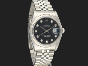 Rolex Datejust 36 Black Diamond Dial 16234