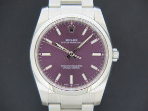 Rolex Oyster Perpetual 34 Red Grape Dial 114200 