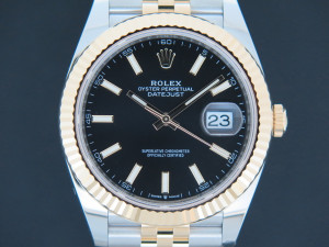 Rolex Datejust 41 Gold/Steel Black Dial 126333 NEW 