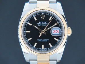 Rolex Datejust Gold/Steel Black Dial 116233