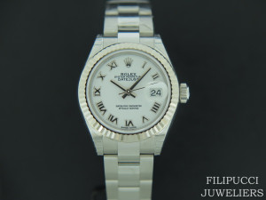 Rolex Datejust Lady 28mm White Roman Dial NEW 279174