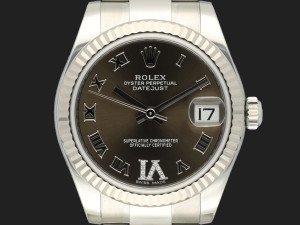 Rolex Datejust 31 Brown Roman Diamond Dial 178274