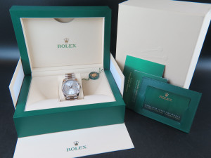 Rolex Day-Date 40 White Gold Silver Tapestry Dial 228239