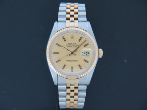 Rolex Datejust Gold/Steel Linen Dial 16013