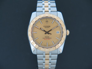 Tudor Classic Date Gold/Steel Champagne Dial 21013