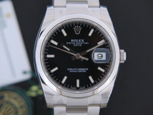 Rolex Date NEW 115200 Black Dial