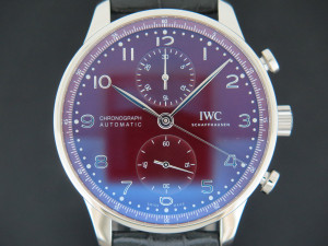 IWC Portugieser Chronograph Burgundy Dial IW371616 NEW