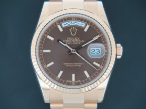 Rolex Day-Date Everose Chocolate Dial 118235