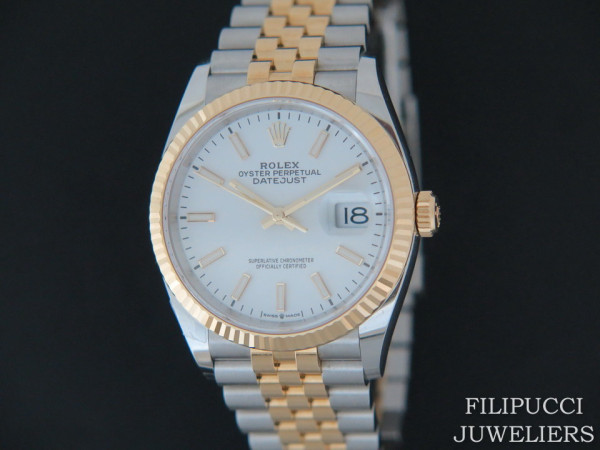 Rolex - Datejust 126233 Gold/Steel White Dial  NEW