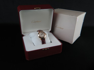 Cartier Pasha Automatic Yellow Gold Silver Diamond Dial 2397