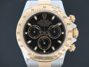 Rolex Daytona Gold/Steel Black Dial 116523 