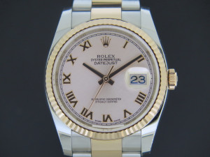 Rolex Datejust Everosegold/Steel Pink Roman Dial 116231
