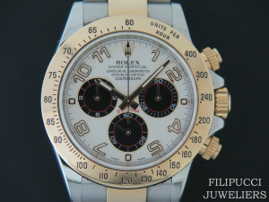 Rolex Daytona Gold/Steel 116523 Panda Racing Dial 