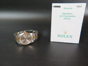 Rolex Date Gold/Steel Silver Dial 15203