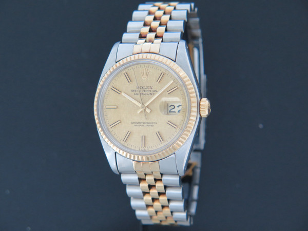 Rolex - Datejust Gold/Steel Linen Dial 16013