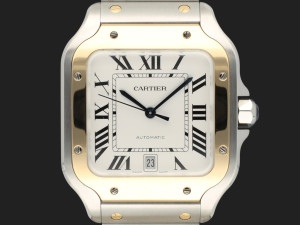 Cartier Santos Large Gold/Steel Roman Dial W2SA0009