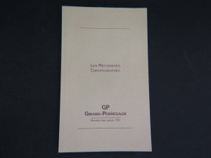 Girard Perregaux Booklet Les Mécanismes Chronographes