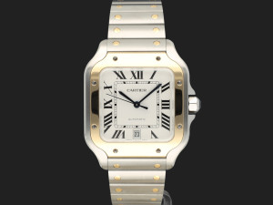 Cartier Santos Large Gold/Steel Roman Dial W2SA0009