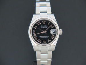 Rolex Datejust 31 Black Roman Dial 278240 NEW FULL STICKERS