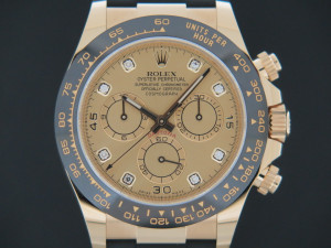 Rolex Daytona Yellow Gold Champagne Diamond Dial NEW 116518LN