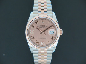 Rolex Datejust Everose/Steel RosÃ© Diamond Dial NEW 126231