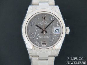 Rolex Datejust Grey Floral Dial NEW 178240