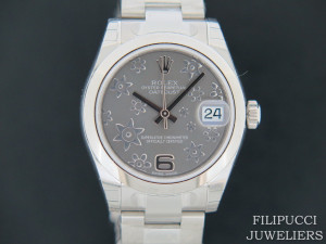 Rolex Datejust Grey Floral Dial NEW 178240 