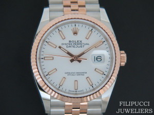 Rolex Datejust NEW 126231 Everose/Steel White Dial