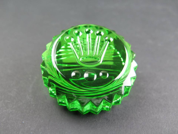 Rolex - Paperweight green crystal Triplock