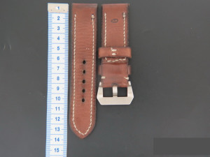 Panerai Vintage-style Shell Cordovan Leather Strap 25 MM with Buckle