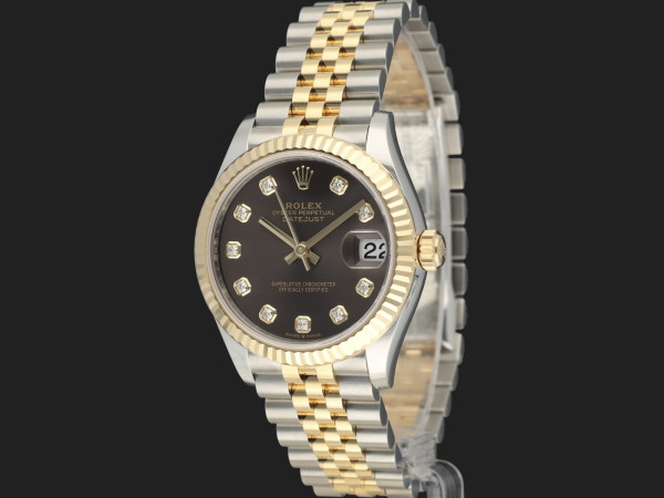 Rolex - Datejust 31 Gold/Steel Dark Grey Diamond Dial 278273 NEW