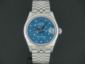 Rolex Datejust 31 Azzuro Floral Diamond Dial 278274 NEW 