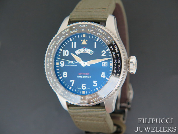 IWC - Pilot's Watch Timezoner Spitfire NEW IW395501